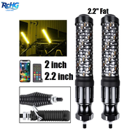 Antennes spirales de 3 pieds pour télécommande musicale APP, contrôle ATV UTV, antennes LED RGB, lumières LED hyper épaisses pour Polaris RZR pour Maverick X3