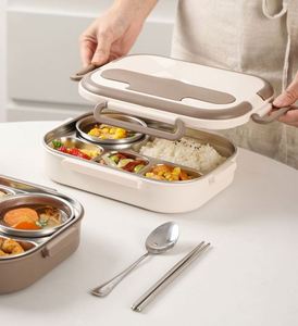 304 Stainless Steel Insulated <b>Lunch</b> <b>Box</b> 4 <b>Compartments</b> with Soup Bowl for Office Workers Bento <b>Lunch</b> <b>Box</b> - Product Image 2