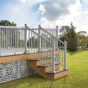 Alumínio personalizável varanda escada corrimão alumínio interior e exterior varanda corrimão