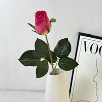 Rose artificielle unique en caoutchouc souple, décoration florale pour mariage, art floral, fausse fleur pour la maison, bouquet de mariée, accessoires de photographie, salle de réception
