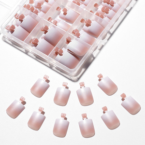 Custom 150PCs Ombre Press on Foot Nail <span class=keywords><strong>Tips</strong></span> Toenails Short Square Pink Hecho a mano <span class=keywords><strong>Soft</strong></span> <span class=keywords><strong>Gel</strong></span> Gradient Press on Toe Nails French <span class=keywords><strong>Tips</strong></span> - Product Image 4