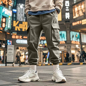 Pantalones Jogger Cargo Carhartt para Hombre, Cintura Elástica, Transpirables, Corte Holgado, Casuales, para Uso en Exteriores, Blancos, 100% Algodón - Product Image 2