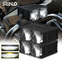 SENLO Nouveau P2 Plus 140W Feux tout-terrain Feux LED projecteurs Moto Vélo Lampe Mini phare de conduite Faisceau haut/bas Électrique