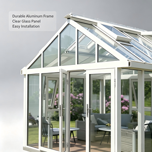 Invernadero de Aluminio con Marco Personalizado, Casa de Cristal para Patio, Jardín, Terraza, Espacio Exterior - Product Image 4