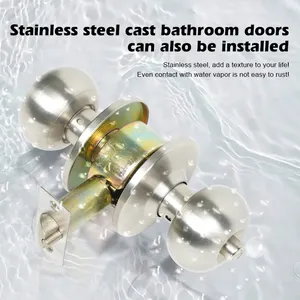 High Quality Easy Install Waterproof Stainless Steel Cylindrical Door Round Tubular Handle Lockset Door Knob Lock