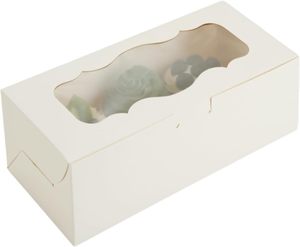Scatole per Biscotti Bianche con Finestra, Scatole per Torte, Dolci, Dessert, Muffin e Ciambelle - Product Image 3