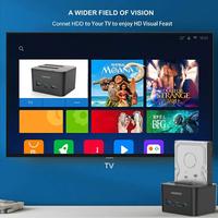 FIDECO – Station d'accueil pour disque dur Sata 2.5 3.5, multifonction, double baie, Usb 3.0, Hub SD TF, lecteur de carte, disque dur, Clone