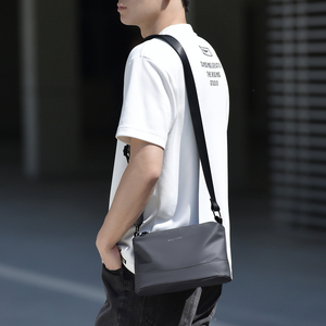 Borsa a Tracolla da <span class=keywords><strong>Uomo</strong></span> in Vera Pelle, Stile Business Casual, Grande Capacità, Multistrato, Impermeabile, Leggera, Formato Piccolo Quadrato - Product Image 3