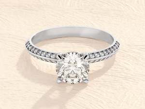 Personnalisé en gros quantité en vrac réglable dames femmes fiançailles mariage 925 argent pierres précieuses Moissanite bague pour elle - Product Image 3