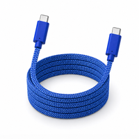 Cable Trenzado USB-C a USB-C, Cable de Carga Rápida PD Tipo-C para Teléfono, Laptop y Tablet