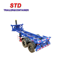 20Ft Dump Container Remorque Châssis 20 Pieds 2 Essieux Basculement Conteneur Châssis Dumper