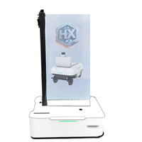 Robot publicitaire mobile intelligent HUIXING AD-BOT 01 avec écran LED transparent 1920x1080, évitement d'obstacles, autonome