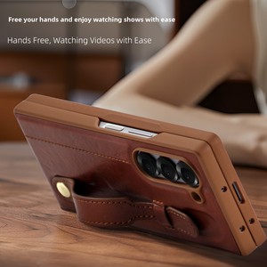 เคสโทรศัพท์พับได้รุ่นใหม่สำหรับ Samsung Fold6/5/4 ลดราคา 70% พร้อมสายคล้องและขาตั้ง ขายตรงจากโรงงาน ป้องกันการตกกระแทกสำหรับ Samsung - Product Image 3