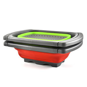 <span class=keywords><strong>Panier</strong></span> filtrant pliable de qualité alimentaire en plastique Cesto De Drenagem pour le lavage des légumes et des fruits, <span class=keywords><strong>panier</strong></span> de drainage, kits de cuisine - Product Image 2