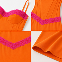 Anjie Maßgeschneidertes Logo OEM ODM Private Label OEKO-TEX BSCI Spitzenbesatz Cami Korsett Bodycon Maxikleid Damen Party Hersteller