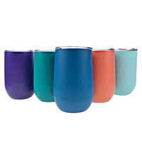 Gobelet à vin double paroi en acier inoxydable 14oz, vente en gros, verres à vin, en vrac, pour café, pour œufs, vente en gros, 10 pièces