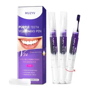 Correttore di colore dei denti con dentifricio viola personalizzato v34 penna gel sbiancante per denti