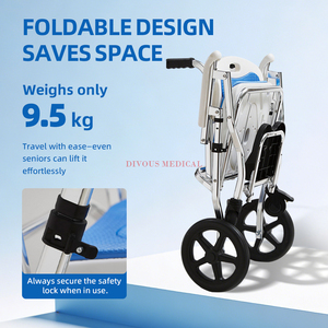 Fauteuil roulant manuel multifonction léger en alliage d'aluminium pliable, fauteuil de bain pour personnes âgées, chaise de toilette - Product Image 6