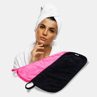 Serviette démaquillante en microfibre colorée personnalisée, soin du visage, tissu démaquillant