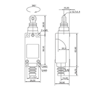 Micro-interrupteur intelligent SPDT étanche à la poussière IP65 1NO 1NC 5A 250V ignifuge -5~65C CE CCC BXUAN