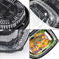 Sunzza emballage à emporter récipient en plastique PP jetable transparent de qualité alimentaire boîte à poulet grillé pour poulet grillé
