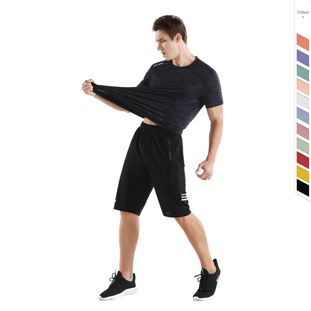 Meest Populair In 2021 Mannen Actief Quick Dry Crew Neck T Shirts Losse Fitathletic Running Gym Workout Korte Mouw <span class=keywords><strong>tee</strong></span> Tops Bulk