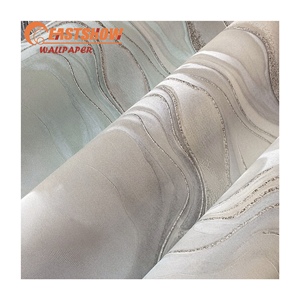 Laminierter Marmor Design Wand dekoration Moderne Haut Gefühl Helle Farbe PVC Tapete Luxus 3d Abstrakte Kurve Tapeten rolle - Product Image 1