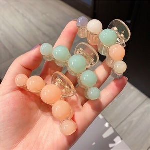 Vente en gros bon marché Accessoires de cheveux en plastique transparent couleur gelée 7 cm Pinces à cheveux pour filles - Product Image 2
