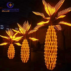 مهرجان عطلة الديكور في الهواء الطلق الاصطناعي أدى جوز الهند/ضوء شجرة النخيل - Product Image 1