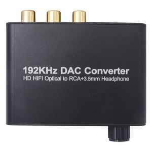 Convertidor <span class=keywords><strong>digital</strong></span> a analógico 192kHz DAC compatible con control de volumen <span class=keywords><strong>Digital</strong></span> Coaxial SPDIF a analógico estéreo L/R RCA 3,5mm Jack Audio - Product Image 1