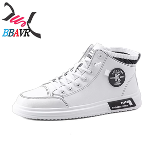 Zapatos Casuales Blancos para Hombre, Personalizados, de Caña Alta, Combinables con Todo, Transpirables, Deportivos, Negros, de PU, con Suela de Goma, Servicio OEM/ODM, de Primera Calidad - Product Image 1
