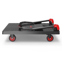 Carretilla de Mano Industrial de Acero, Plataforma Resistente, Cuatro Ruedas, Galvanizada en Zinc, Portátil, Plegable, Superficie Antideslizante, Gran Tamaño, OEM