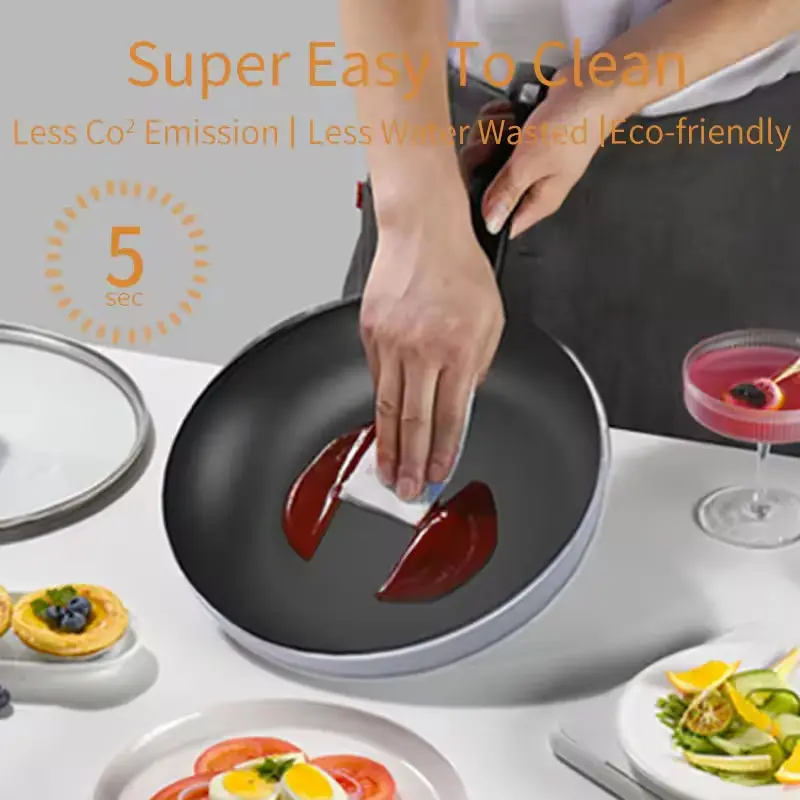 नया पर्यावरण-अनुकूल नॉन-स्टिक कोटिंग कुकिंग मिल्क पॉट ढक्कन के साथ आसान सफाई वाला सॉसपैन