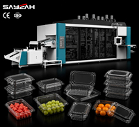 Automatische Multi-station PET Fruit Clamshell Box Voedselverpakkingsmachine Thermoformmachine voor het maken van plastic verpakkingen