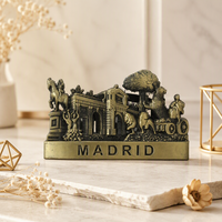 Porte-cartes de visite de haute qualité en alliage de zinc, gaufré, style art déco, collection Vénice Madrid, directement de l'usine OEM/ODM