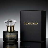 Nouvellement lancé et très populaire, flacon de parfum cylindrique noir mat de 30 ml et 50 ml, personnalisation, boîtes d'emballage personnalisées