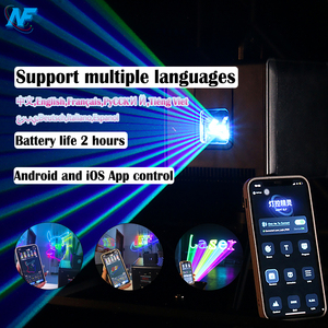 Dj Disco boda APP inalámbrico a todo Color animación carta luz láser con batería para fiesta en casa Festival iluminación - Product Image 2