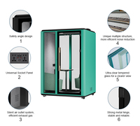 Cabine insonorisée mobile pour la maison, le bureau, studio d'enregistrement, cabine silencieuse pour 2 personnes, idéale pour les hôtels