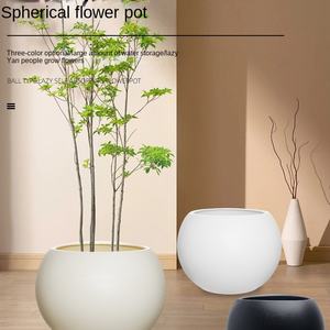 Pot <span class=keywords><strong>de</strong></span> fleurs sphérique en soie créatif <span class=keywords><strong>de</strong></span> luxe à entrée simple, résistant à la corrosion, pour <span class=keywords><strong>salon</strong></span> - Product Image 1