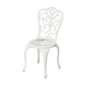 pièces White Garden à bas prix <span class=keywords><strong>mobilier</strong></span> de café <span class=keywords><strong>terrasse</strong></span> extérieure Bistro table ronde en fonte d'aluminium et chaises 3 places - Product Image 2