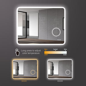 Cermin Pintar LED Modern Persegi Panjang BATHNOLOGY dengan Sakelar Sentuh, Cermin Pembesar untuk Kamar Mandi di Rumah atau Salon, untuk Rias di Hotel - Product Image 6