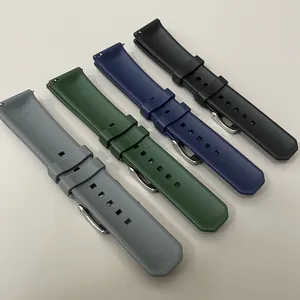 Schnellverschluss TPSIV Gummi-Uhrengürtel 20mm 22mm Taucheruhrband Ersatz für Herren und Damen