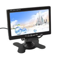 Moniteur de caméra de recul de voiture avec écran LCD couleur TFT HD 7 pouces 2CH