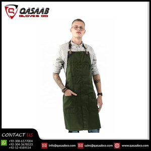 Cargo-Green Cross-Back Correas de cuero Lona de alta resistencia Split-Leg Ajustable Hombres Carpintero Mecánico Soldadura Artista Delantales - Product Image 2