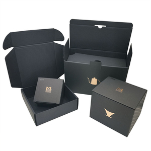 KAKA Custom Logo Kleine Zwarte Golfkartonnen Verzenddoos voor Kaarsen Verpakking Cadeaukarton Kraftdoos - Product Image 4