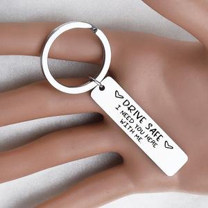 Portachiavi in acciaio inossidabile di vendita caldo GT portachiavi in metallo all'ingrosso Logo personalizzato guida sicura ho bisogno di te qui con Me portachiavi - Product Image 3