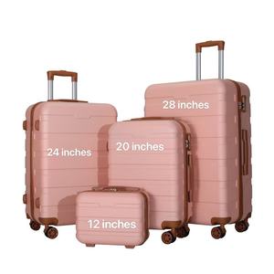 4Pcs ABS <b>Hard</b> <b>Shell</b> Luggage Set 12/20/24/28 Inches Spinner Wheels <b>Suitcase</b> with TSA Lock Unisex Travel Bag Modern Style - Product Image 2