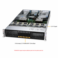 Serveur Hyper 2U Supermicro Série Gold AS-2126HS-TN, serveur de calcul haute performance pour centre de données d'entreprise, montable en rack, AMD EPYC