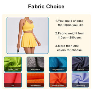 ชุดเทนนิสคุณภาพสูง แบบสั่งทำพิเศษ ช่วงเอวด้านหน้า สำหรับออกกำลังกายกลางแจ้ง โยคะ ฟิตเนส ออกกำลังกาย ผ้าพลีท ระบายเหงื่อ คอทรงกลม แขนกุด - Product Image 4