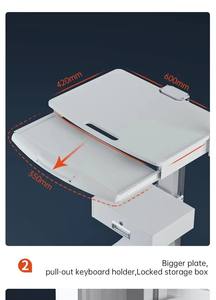 Supporto per computer portatile e <span class=keywords><strong>Scanner</strong></span> orale per carrello medico ospedaliero ad alimentazione manuale - Product Image 6